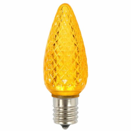VICKERMAN C9 Faceted LED Yellow Twinkle Replacement Bulb 25 per Bag XLEDC97T-25